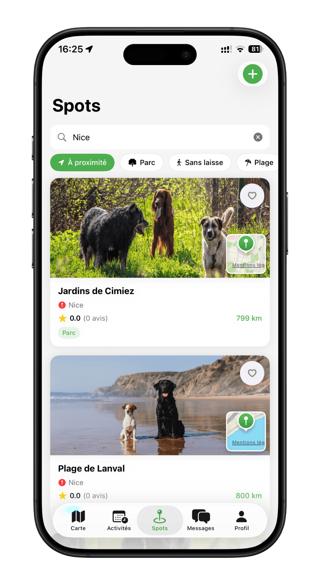 Liste des spots dog-friendly à Nice sur ThePlaceToDog